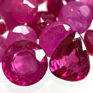 〔天然ルビーおまとめ〕a重量約30ct 裸石 宝石 Ruby ruby コランダム 紅玉 jewelry ジュエリー DD5 ①