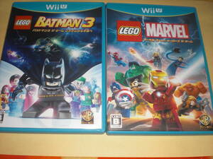 WiiU LEGO マーベル スーパー・ヒーローズ ザ・ゲーム　&　LEGO バットマン３ ザ・ゲーム ゴッサムから宇宙へ