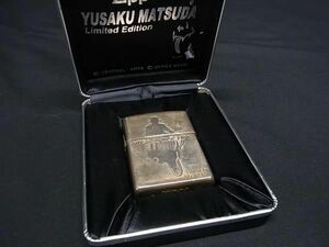 1円 ZIPPO ジッポー 2001年製 YUSAKU MATSUDA NO.3723 高級ライター オイルライター 喫煙グッズ 喫煙具 メンズ シルバー系 AW6322