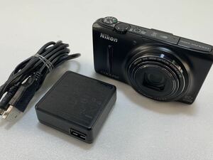 ★Nikon COOLPIX S9500 ニコン クールピクス コンパクトデジタルカメラ ブラック バッテリー / 充電器付き ジャンク品 中古品 管理J921