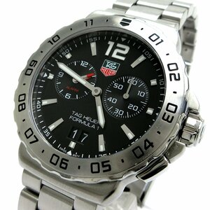 参考￥19万 １円 タグホイヤー フォーミュラ1 アラーム メンズ 黒文字盤 WAU111A 時計 TAG Heuer WAU111A.BA0858 クォーツ 箱 保証書