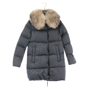 MONCLER モンクレール 18AW LORIOT レディース ロリオット ファー付きダウンコート ブラック D20934690320