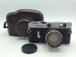 EE8♪＜動作/精度未確認＞ジャンク フィルムカメラ Canon キャノン P 50ｍｍ1:1.8 レンズフィルター 革ケース付き 現状品♪