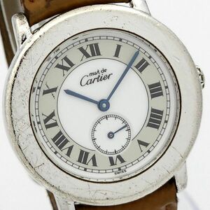 1円 Cartier カルティエ マストロンド 1815 QZ 動作品 スモセコ SV925 KB0374T（NN 59）