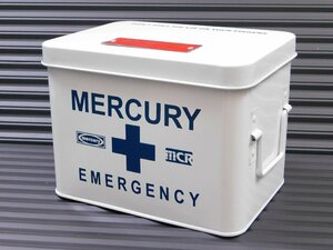【MERCURY・マーキュリー】※《エマージェンシーボックス／ホワイト》　(品番MEBUEBWH)　救急箱　ブリキ製　インダストリアル