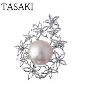 タサキ マベパール ペンダント ブローチ シルバー 16mm TASAKI 田崎真珠【16373】