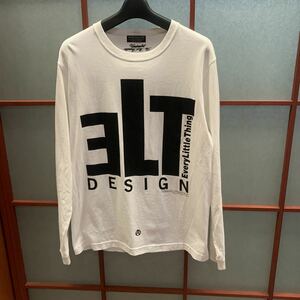 正規 美品 アンバイラルド ELTプリント ロンT長袖Tシャツ 白 ホワイトM コラボ 希少