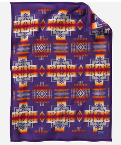 即決！ペンドルトン PENDLETON チーフジョセフ クリブ ベビーブランケット MADE IN USA PURPLE パープル