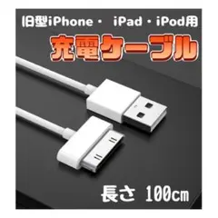 旧型 iPhone iPad iPod 充電器 白 1ｍ 充電ケーブル USB