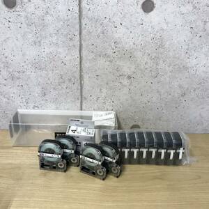 【送料無料】テプラカートリッジ 白 14個 未使用 6mm 9個 4mm1個＋中古6mm 2個 4mm 2個 SS6K SS4K KING JIM I0424-1　　