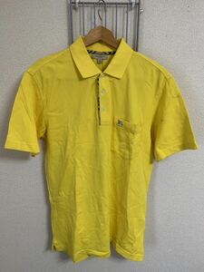 ［BURBERRY］バーバリー　半袖ポロシャツ　黄色　Sサイズ　コットン　100％ Y910