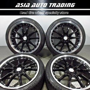 綺麗品 超バリ溝 BADX ロクサーニ クロノグラスター 8J+45 PCD114.3-5穴 TOYO プロクセス FD1 225/40R19 2022年製造 クラウン マークX CX-3