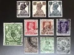 インド／パキスタン切手 10枚セット
