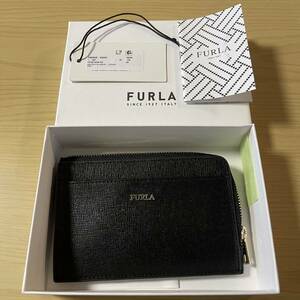 フルラ（FURLA） 黒コンパクト財布　サイフ、カードケース付きコインケース、 新品　未使用　タグ付き　箱付き