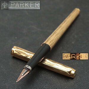 JK197 【PARKER POINT】鍍金 パーカー 万年筆 全長13.2cm 重15g・金色張万年筆 筆記用具