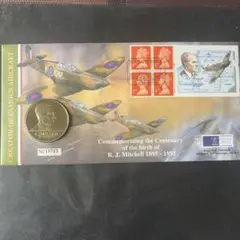 生誕100年記念硬貨と記念切手(R.J. MICHELL) 1895-1995