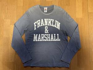 送料無料 フランクリン＆マーシャル 長袖Tシャツ イタリア製 スウェット XLサイズ グレー プルオーバー FRANKLIN&MARSHALL ロンハーマン