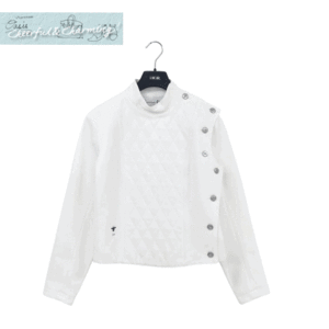 Christian Dior キルティングジャケット F38 ホワイト コットン bee刺繍