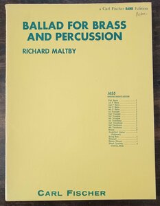送料無料 金管打楽器合奏楽譜 リチャード・モルトビー：金管と打楽器のためのバラード スコア・パート譜セット