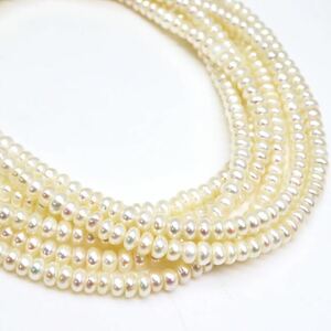 テリ良し!!＊本真珠3連ネックレス＊b 約48.5g 約52.0cm パール pearl necklace jewelry silver DB5/DB5