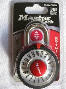 ★マスターロック(Master Lock)　ダイヤル式南京錠　1588JADRED　★