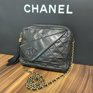 ★正規品 シールあり★CHANEL シャネル マトラッセ フリンジ チェーン ショルダー バッグ ココマーク CCマーク ミニショルダー 