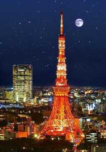 M6 東京タワー/東京/日本の風景/アートパネル/ファブリックパネル/インテリアパネル/ポスター