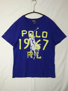 C627/POLO by Ralph Lauren/ポロラルフローレン/コットンTシャツ/半袖/ブルー系/レディース/Mサイズ