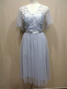 L47321　パーティー 結婚式 カラオケ 舞台衣装 モード オーガンジー ワンピースドレス