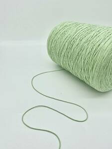 多本撚り太目のコットン１００％毛糸 アイスグリーン 440g 【検索】COA194 シュシュ ピアス 引き揃え糸 手編み タッセル 手織り さをり織り