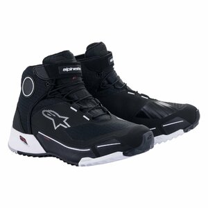 【新品 送料無料】Alpinestars CR-X Drystar アルパインスターズ CR-X ドライスター シューズ カラー：ブラック/ホワイト サイズ：US9.5