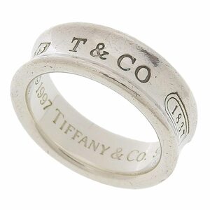 超美品 ティファニー Tiffany & Co. 1837 ナロー ワイド ミディアム リング 13号 シルバー925 指輪 メンズ レディース