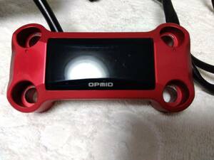 【中古】OPMID グロム（JC61)用　OP トップインジケーターH1（油温計、電圧計）赤　※取扱説明書付属