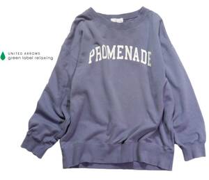 ユナイテッドアローズ グリーンレーベルリラクシング green label relaxing PRMENARD ロゴ スウェット プルオーバー