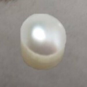 淡水パール真珠（ホワイト系）/ カボション　ラウンド3mm　　10個