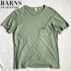 BARNS OUTFITTERS Tシャツ 日本製 ポケット 緑 グリーン L