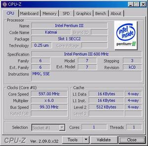 INTEL PentiumIII 600 MHz SECC2 (Slot1) ★Katmaiコア CPUクーラ無し★