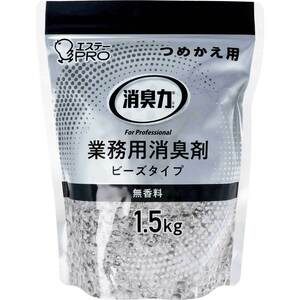 まとめ得 消臭力 業務用 ビーズタイプ 大容量 詰替用 無香料 1.5kg x [2個] /k