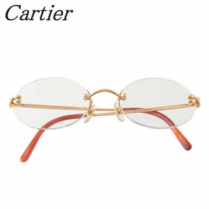 【1円スタート】カルティエ メガネ 750YG 29.4g 度入り 眼鏡 Cartier【17351】