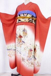 1058s■ 幾重袖 賑わいの彩り 祇園祭模様 長襦袢付き 振袖 ■ひまわり