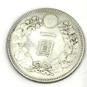 大日本 明治37年 一圓 1円 銀貨 直径38ｍm 重さ26.9g 古銭 旧貨幣 通貨 コイン 現状品 QR053-156