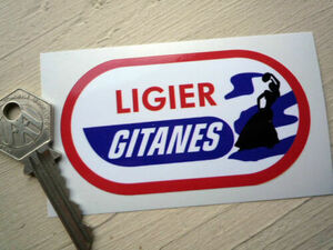 送料無料 LIGIER GITANES shaped Sticker Decal ジタン ステッカー シール デカール 2枚セット 90mm x 47mm