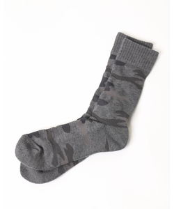 【wjk】『camo pile socks(high)　カモパイルソックス グレー系/ FREE』日本製