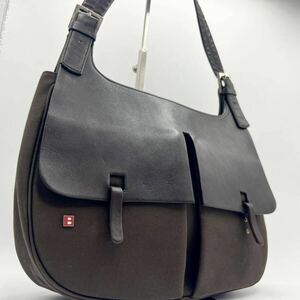 1円〜【美品/希少】BALLY バリー ビジネスバッグ ショルダーバッグ 肩掛けA4 PC可 ポシェット オールレザー フラップ 本革 Bロゴ メンズ 茶