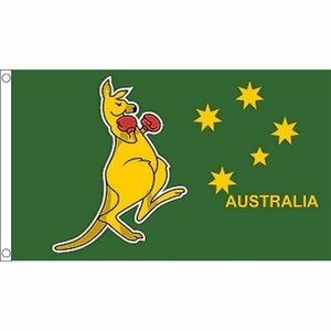 海外限定国旗オーストラリア カンガルーボクシング 特大フラッグ