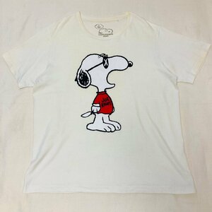 KAWS　PEANUTS　SNOOPY　スヌーピー　キャラクター プリント　Tシャツ　ホワイト/白　XL