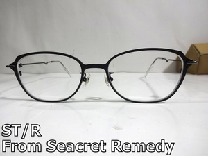 X4D082■本物■ ステア ST/R From Seacret Remedy 定価41800円 日本製 ハンドメイド アレルギーフリー グレー PC メガネ 眼鏡 ケース付き