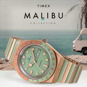 《 Q TIMEX MALIBU ピンク グリーン 》Q タイメックス マリブ TW2V38700 三越 伊勢丹 ウォーターベリー