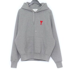 AMI ALEXANDRE MATTIUSSI TONAL ADC HOODIE L グレー USW204.747 アミアレクサンドルマテュッシ ハートロゴスウェットパーカー