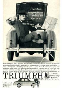 ◆1958年の自動車広告　トライアンフ　４ドアセダン1　TRIUMPH
